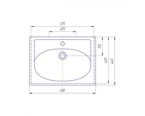 Купить Лайм - 60 Тумба напольная  с 2 ящ. комбинированная / раковина в магазине сантехники Santeh-Crystal.ru