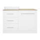Купить Респект -110 Тумба с 3 ящ. под стиральную машину левая (белая ПВХ/Дуб Тиссано) / раковина в магазине сантехники Santeh-Crystal.ru