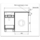 Заказать Фостер - 55 Тумба напольная 3 ящ. под стиральную машину, белая / раковина левая в магазине сантехники Santeh-Crystal.ru