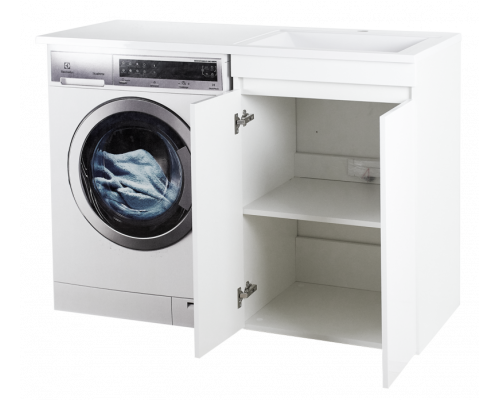Купить Фостер - 55 Тумба напольная прямая под стиральную машину/ раковина правая в магазине сантехники Santeh-Crystal.ru
