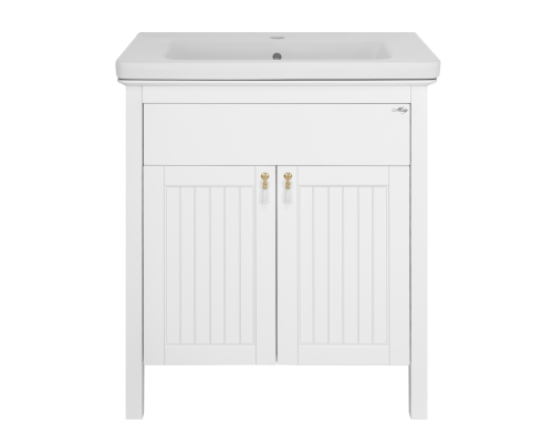 Купить Адель - 80 Тумба прямая белая эмаль / раковина в магазине сантехники Santeh-Crystal.ru