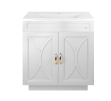 Амбра - 65 тумба прямая белая / раковина