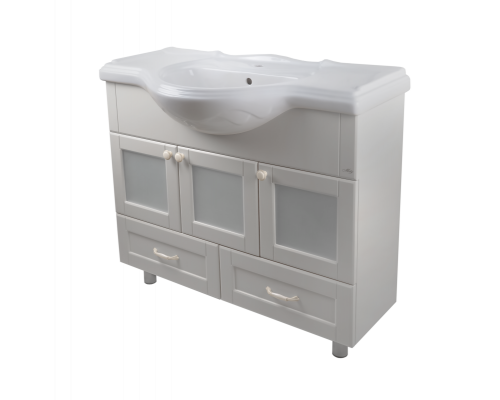 Купить Латте -105 тумба с 2 ящ. бежевая эмаль / раковина в магазине сантехники Santeh-Crystal.ru