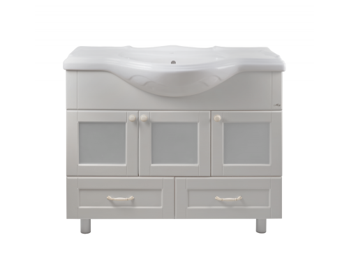 Купить Латте -105 тумба с 2 ящ. бежевая эмаль / раковина в магазине сантехники Santeh-Crystal.ru