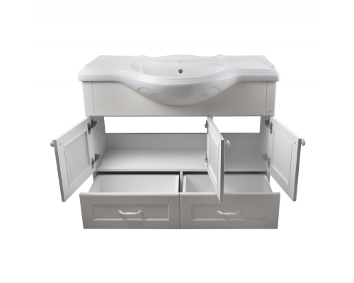 Купить Латте -105 тумба с 2 ящ. бежевая эмаль / раковина в магазине сантехники Santeh-Crystal.ru