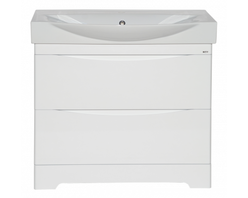 Заказать Элвис - 85 Тумба напольная с 2 ящ. белая эмаль / раковина в магазине сантехники Santeh-Crystal.ru