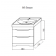 Заказать Элвис - 85 Тумба напольная с 2 ящ. белая эмаль / раковина в магазине сантехники Santeh-Crystal.ru