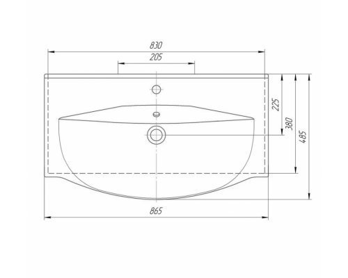 Заказать Элвис - 85 Тумба напольная с 2 ящ. белая эмаль / раковина в магазине сантехники Santeh-Crystal.ru