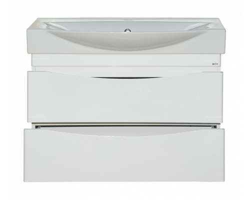 Купить Элвис - 85 Тумба подвесная 2 ящ. белая эмаль / раковина в магазине сантехники Santeh-Crystal.ru