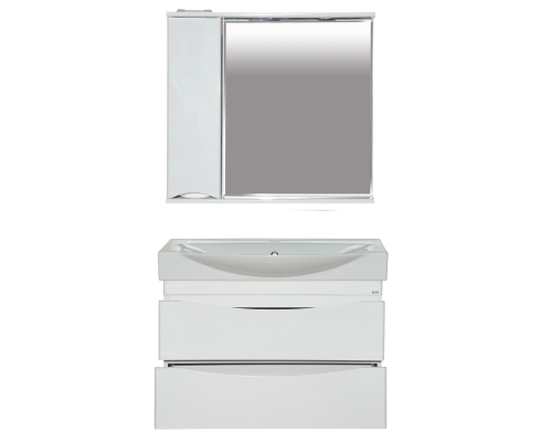 Купить Элвис - 85 Тумба подвесная 2 ящ. белая эмаль / раковина в магазине сантехники Santeh-Crystal.ru