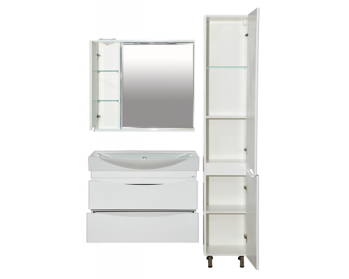 Купить Элвис - 85 Тумба подвесная 2 ящ. белая эмаль / раковина в магазине сантехники Santeh-Crystal.ru