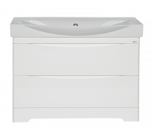 Элвис -105 Тумба напольная с 2 ящ. белая эмаль / раковина