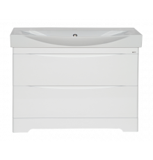 Элвис -105 Тумба напольная с 2 ящ. белая эмаль / раковина