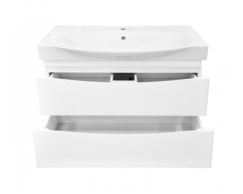 Купить Элвис -105 Тумба напольная с 2 ящ. белая эмаль / раковина в магазине сантехники Santeh-Crystal.ru