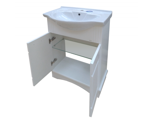 Приобрести Эльбрус - 65 Тумба белая эмаль / раковина в магазине сантехники Santeh-Crystal.ru