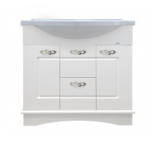 Эльбрус - 80 Тумба белая эмаль / раковина