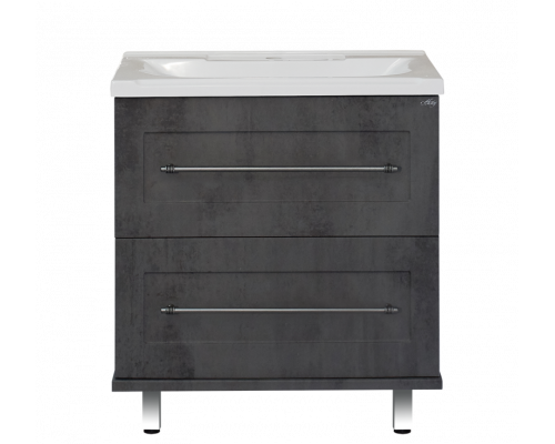 Приобрести Марта - 80 Тумба напольная темный бетон / раковина в магазине сантехники Santeh-Crystal.ru