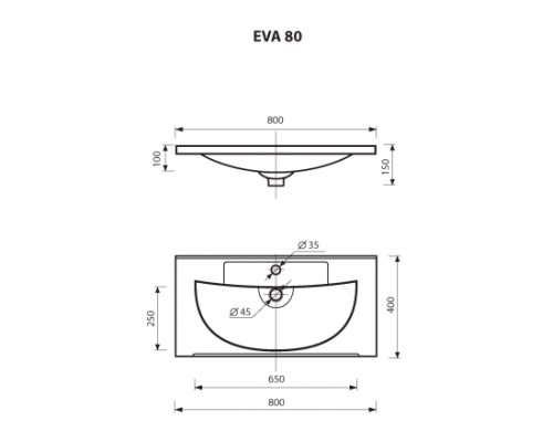 Приобрести Марта - 80 Тумба напольная темный бетон / раковина в магазине сантехники Santeh-Crystal.ru