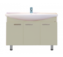 Джулия -120 Тумба  бежевая / раковина