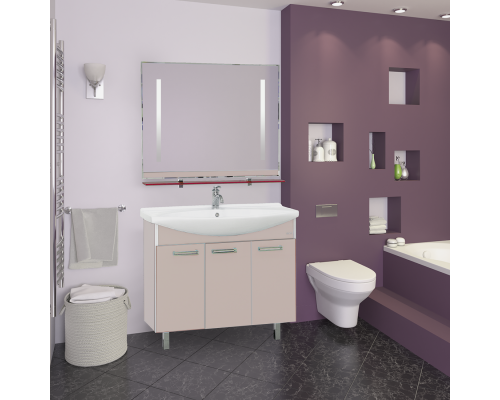 Приобрести Джулия -120 Тумба  бежевая / раковина в магазине сантехники Santeh-Crystal.ru