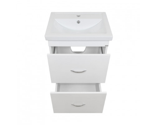 Купить Фостер - 50 Тумба напольная с 2 ящ. белая / раковина в магазине сантехники Santeh-Crystal.ru