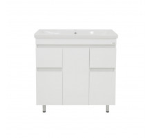 Фостер - 80 Тумба напольная с 2 ящ. белая / раковина