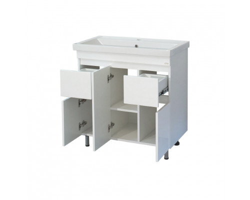 Заказать Фостер - 80 Тумба напольная с 2 ящ. белая / раковина в магазине сантехники Santeh-Crystal.ru