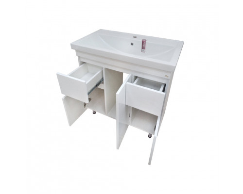 Заказать Фостер - 80 Тумба напольная с 2 ящ. белая / раковина в магазине сантехники Santeh-Crystal.ru