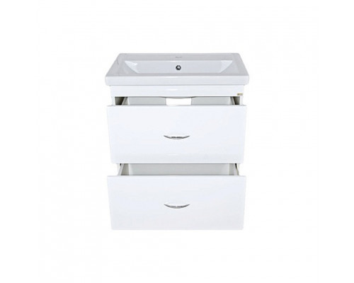 Купить Фостер - 70 Тумба напольная с 2 ящ. белая / раковина в магазине сантехники Santeh-Crystal.ru