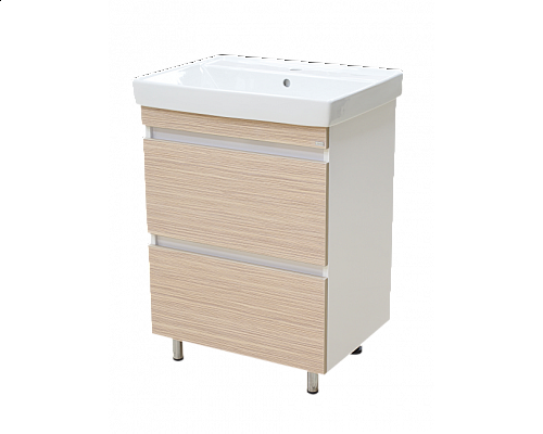 Купить Слим - 50 тумба напольная (ЛДСП/2 ящ.) / раковина в магазине сантехники Santeh-Crystal.ru