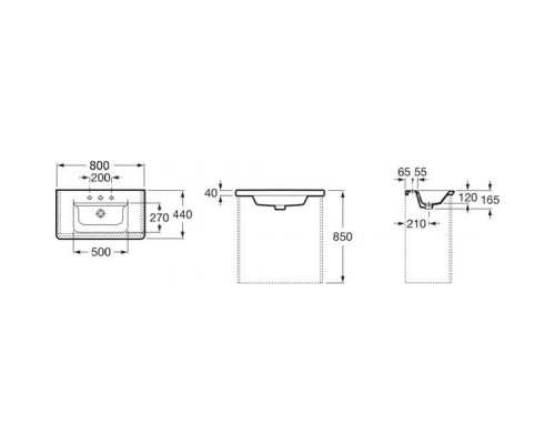 Купить Адель - 80 Тумба прямая белая эмаль / раковина в магазине сантехники Santeh-Crystal.ru