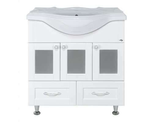 Заказать Латте - 85 тумба с 2 ящ. БЕЛАЯ эмаль / раковина в магазине сантехники Santeh-Crystal.ru