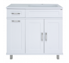 Купер - 90 Тумба напольная с Б/К правая белая / раковина