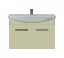 Джулия - 75 Тумба подвесная бежевая / раковина