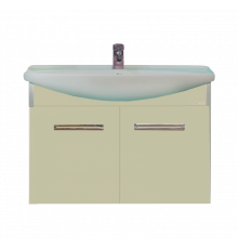 Джулия - 75 Тумба подвесная бежевая / раковина