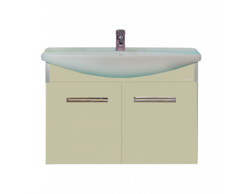 Купить Джулия - 75 Тумба подвесная бежевая / раковина в магазине сантехники Santeh-Crystal.ru