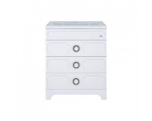 Приобрести Лейла - 80 Тумба с 3 ящ. белая / раковина в магазине сантехники Santeh-Crystal.ru