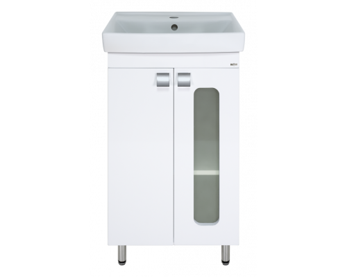 Заказать Урал - 50 Тумба напольная прямая со стекл. (ПВХ) / раковина в магазине сантехники Santeh-Crystal.ru