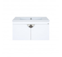 Сахара - 75 Тумба прямая подвесная белая / раковина