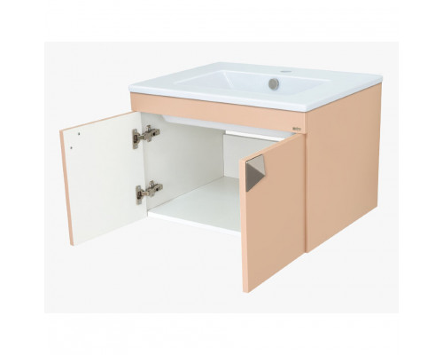 Приобрести Сахара - 75 Тумба прямая подвесная песочная / раковина в магазине сантехники Santeh-Crystal.ru