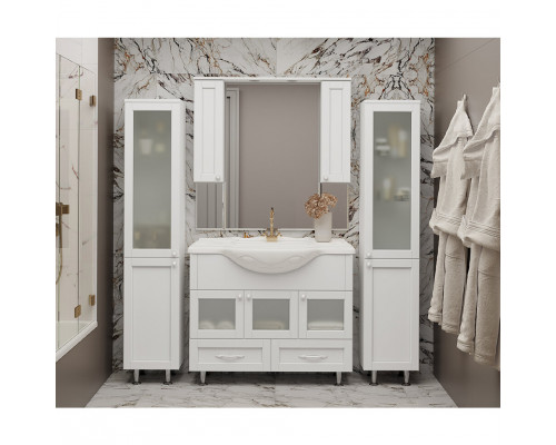 Заказать Латте - 85 тумба с 2 ящ. БЕЛАЯ эмаль / раковина в магазине сантехники Santeh-Crystal.ru