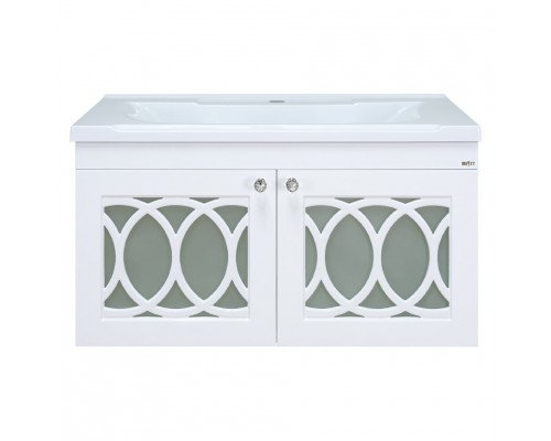 Приобрести ТОНДО - 80 Тумба подвесная белая / раковина в магазине сантехники Santeh-Crystal.ru