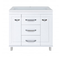 Терра - 90 Тумба с 3 ящ. белая / раковина