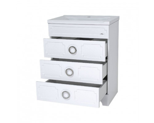 Купить Лейла -100 Тумба с 3 ящ. белая / раковина в магазине сантехники Santeh-Crystal.ru