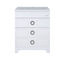 Лейла -100 Тумба с 3 ящ. белая / раковина