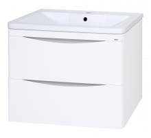 Атлантик -100 Тумба подвесная с 2 ящ. закруг. края / раковина