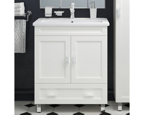 Купить Дива - 75 Тумба белая с 1 ящ. / раковина в магазине сантехники Santeh-Crystal.ru