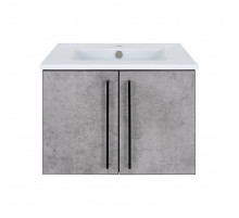 ROCK - 60 Тумба прямая подвесная светло-серый / раковина