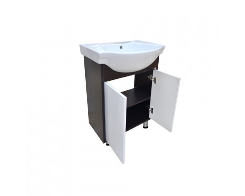 Приобрести Панда - 70 Тумба прямая венге/белый / раковина в магазине сантехники Santeh-Crystal.ru