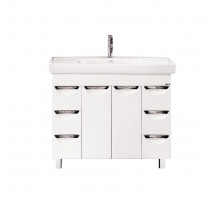 София -100 Тумба с 6  ящ. белая эмаль / раковина